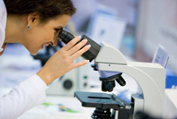 Woman and Microscope